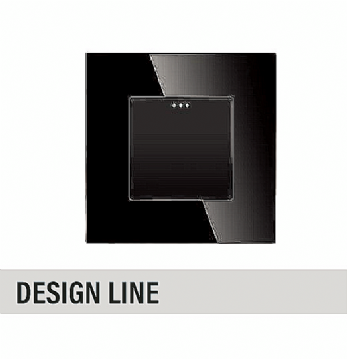 DESIGN LINE Prekidači s indikacijom - crni
